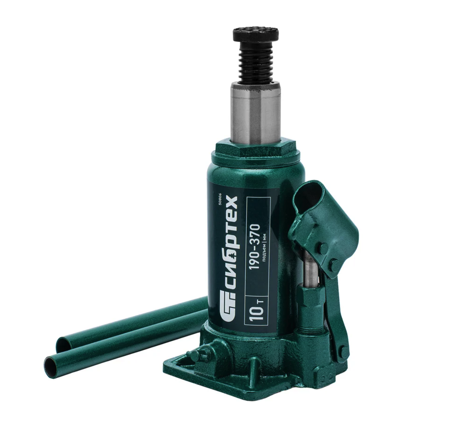 Домкрат гидравлический бутылочный СИБРТЕХ 10 т, 190-370 мм 50806 (или аналог)